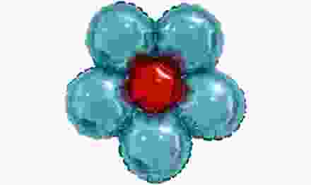Шар (22'/56 см) Фигура, Цветок, Голубой, 1 шт.